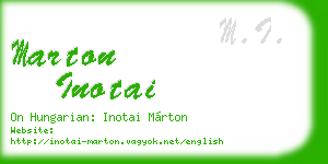 marton inotai business card